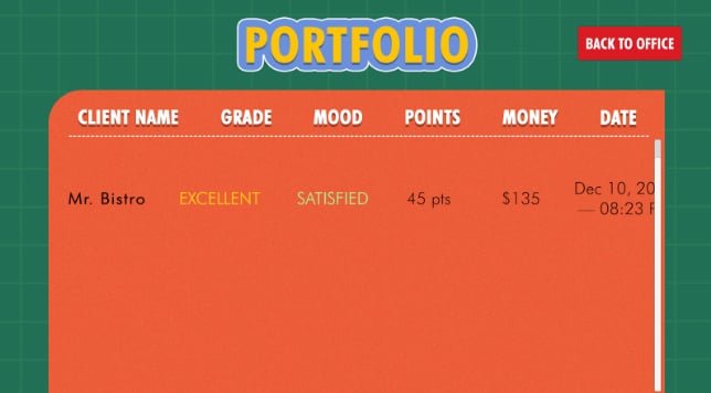 HCI Tycoon Game Interface